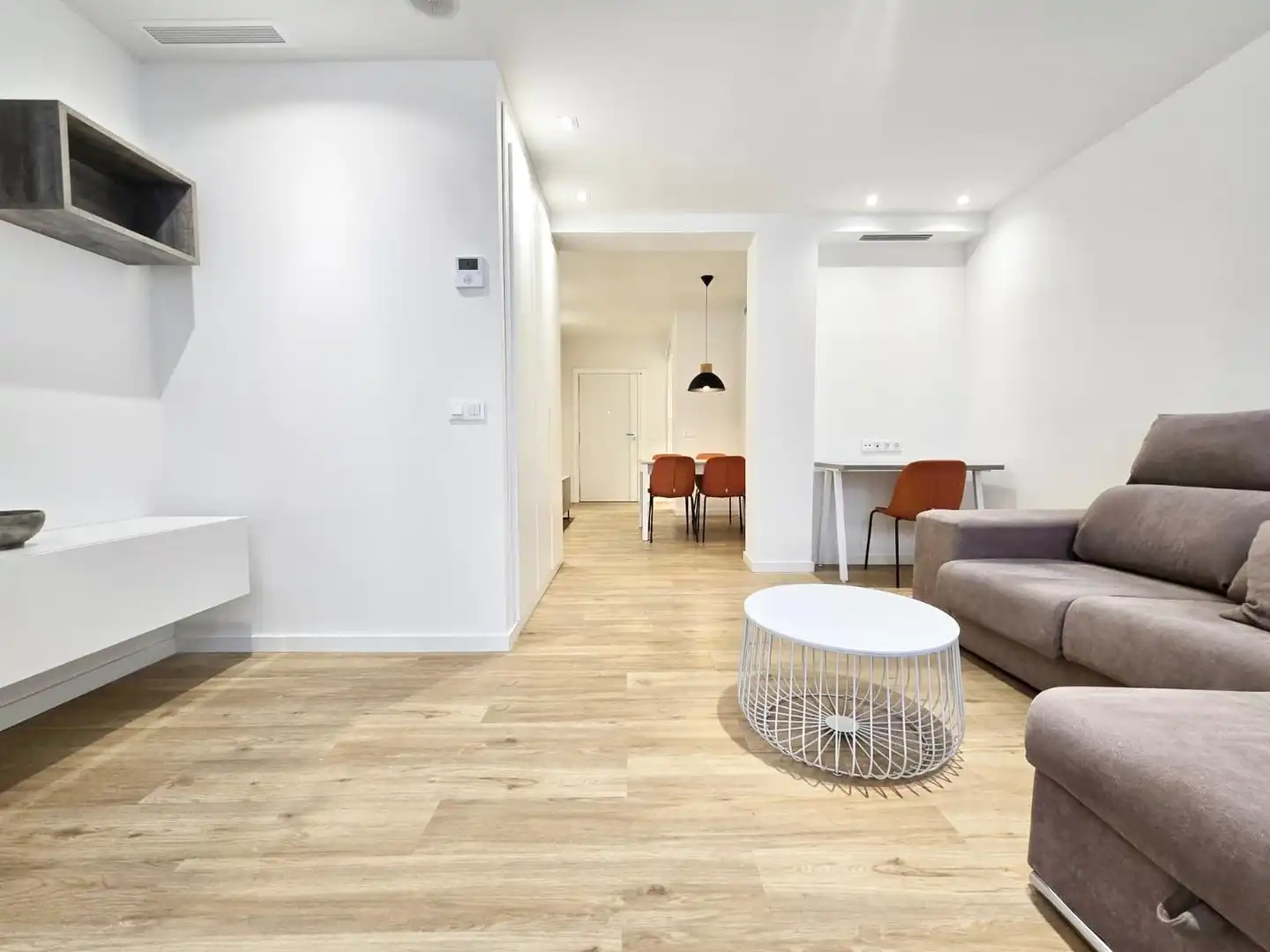 Sala d'estar de Pis de lloguer en Valencia amb Parquet i Terrassa