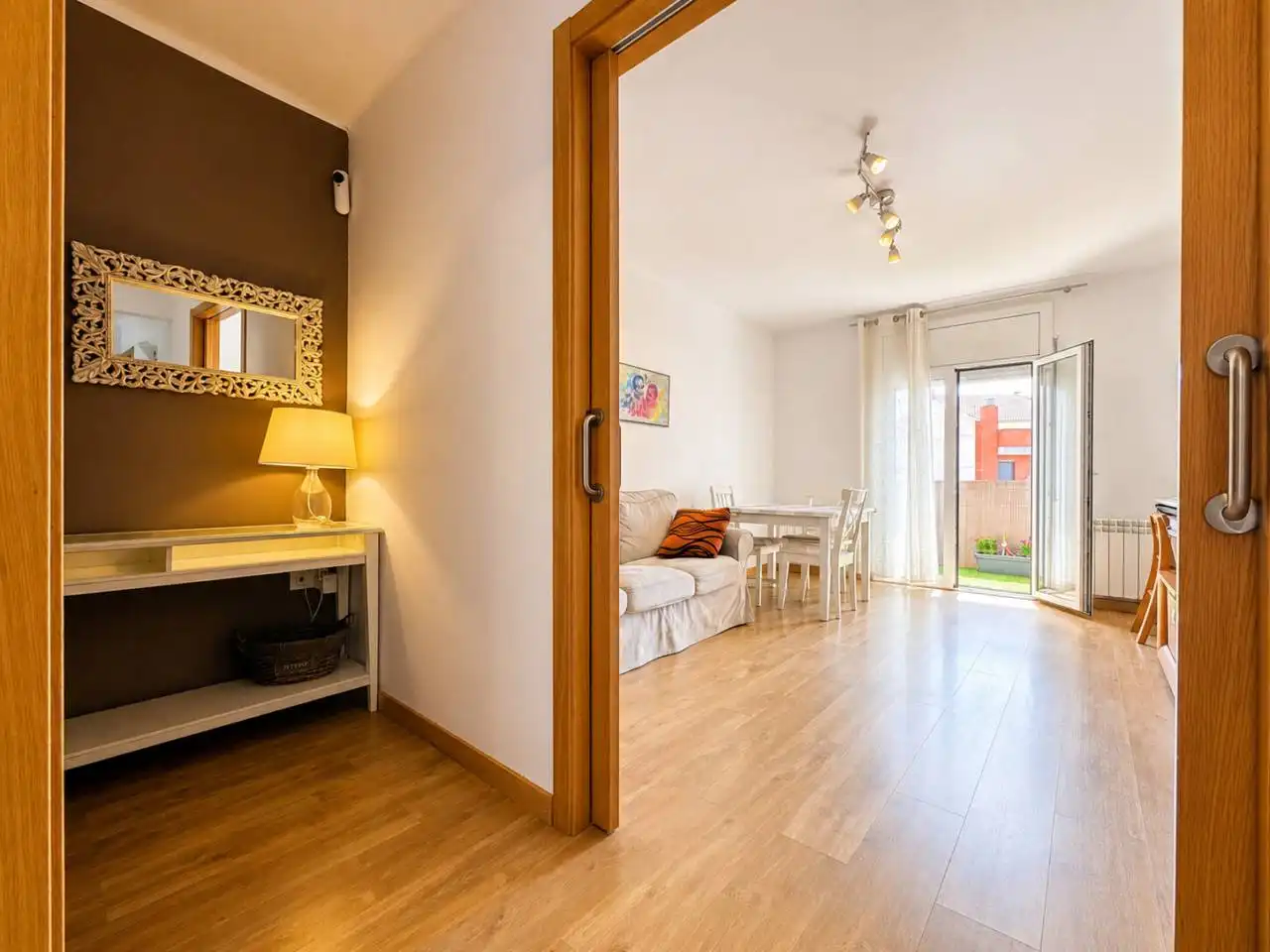 Sala d'estar de Pis en venda en Manresa amb Calefacció, Parquet i Terrassa