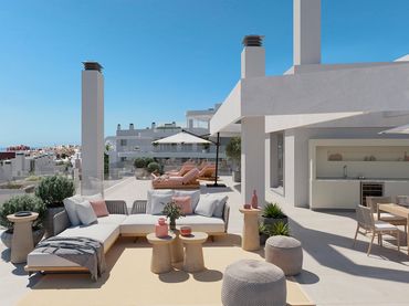 Àtic amb piscina en venda a Estepona Pueblo