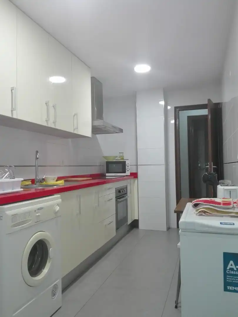 Kitchen of Flat for rent in Granada  with Heating, Furnished and Balcony