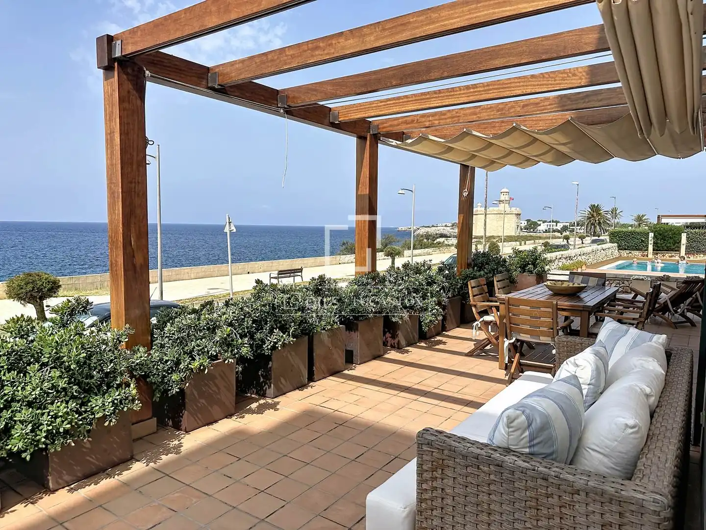 Terrasse von Wohnung zur Miete in Ciutadella de Menorca mit Klimaanlage, Heizung und Privatgarten