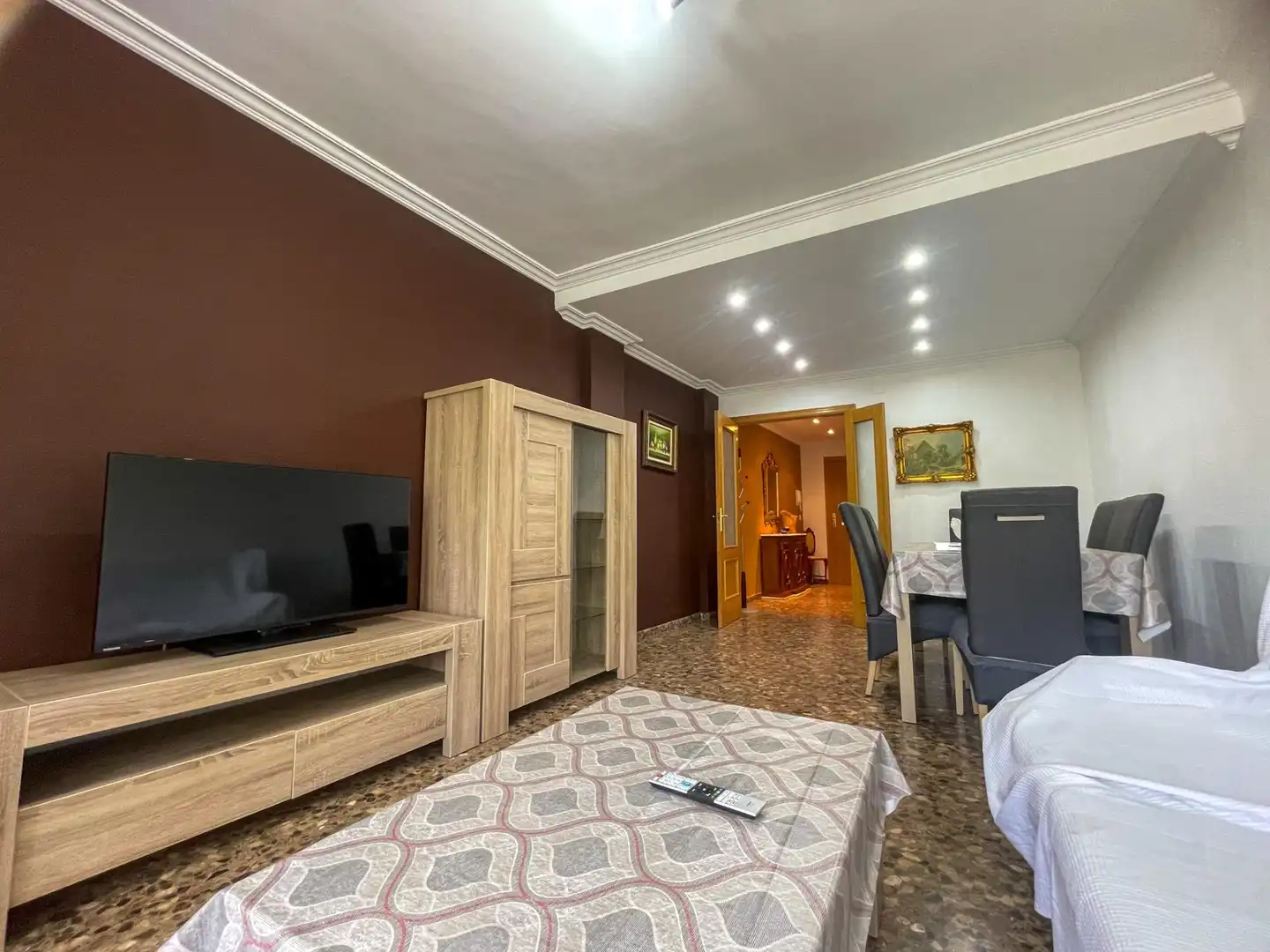 Sala de estar de Piso para compartir en Moncada con Amueblado y Balcón