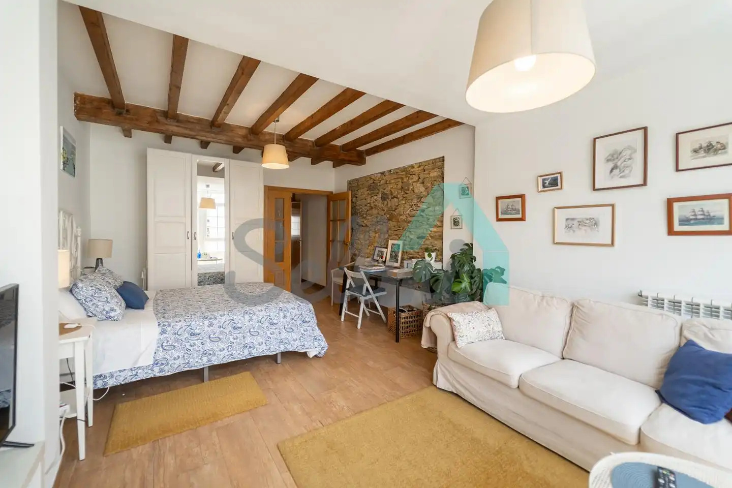 Sala de estar de Casa adosada en venta en Ribadeo con Calefacción, Jardín privado y Terraza