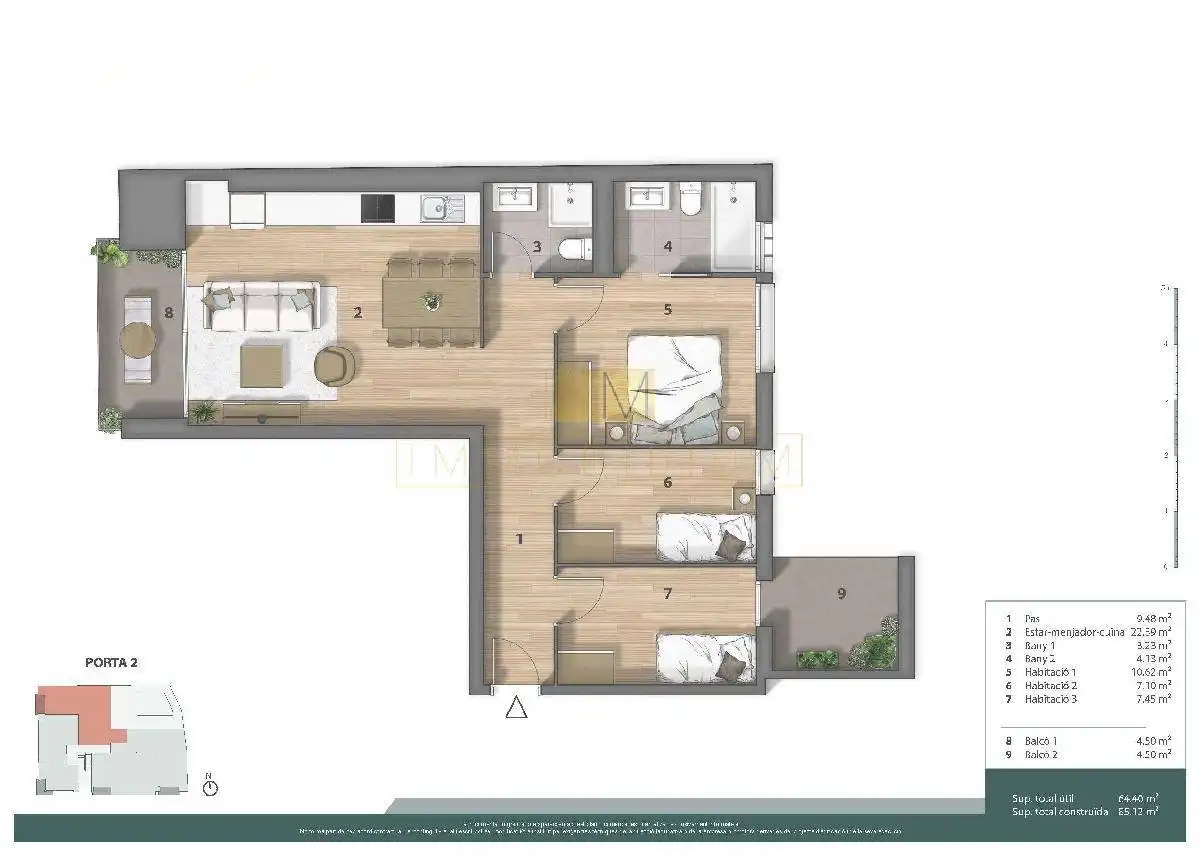 Flat with terrace for sale in Les Roquetes