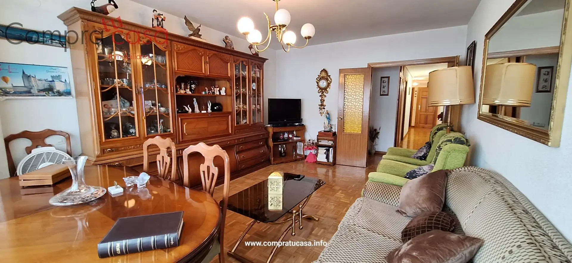 Sala de estar de Piso en venta en Segovia con Calefacción, Parquet y Terraza