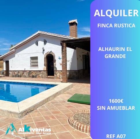 Finca rústica en Alquiler en Partido la Campiñuela en Coín