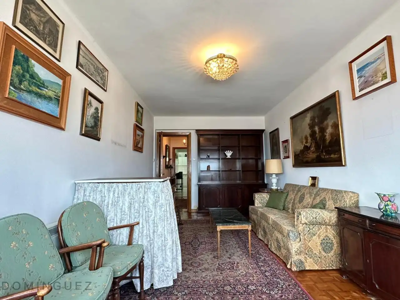 Sala d'estar de Pis en venda en Vigo  amb Calefacció, Parquet i Terrassa