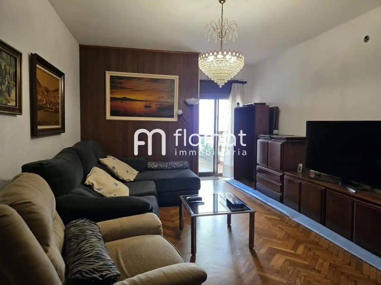 Living room of Duplexes for sale in Santa Coloma de Gramenet  with Air Conditioner, Terrace and Balcony