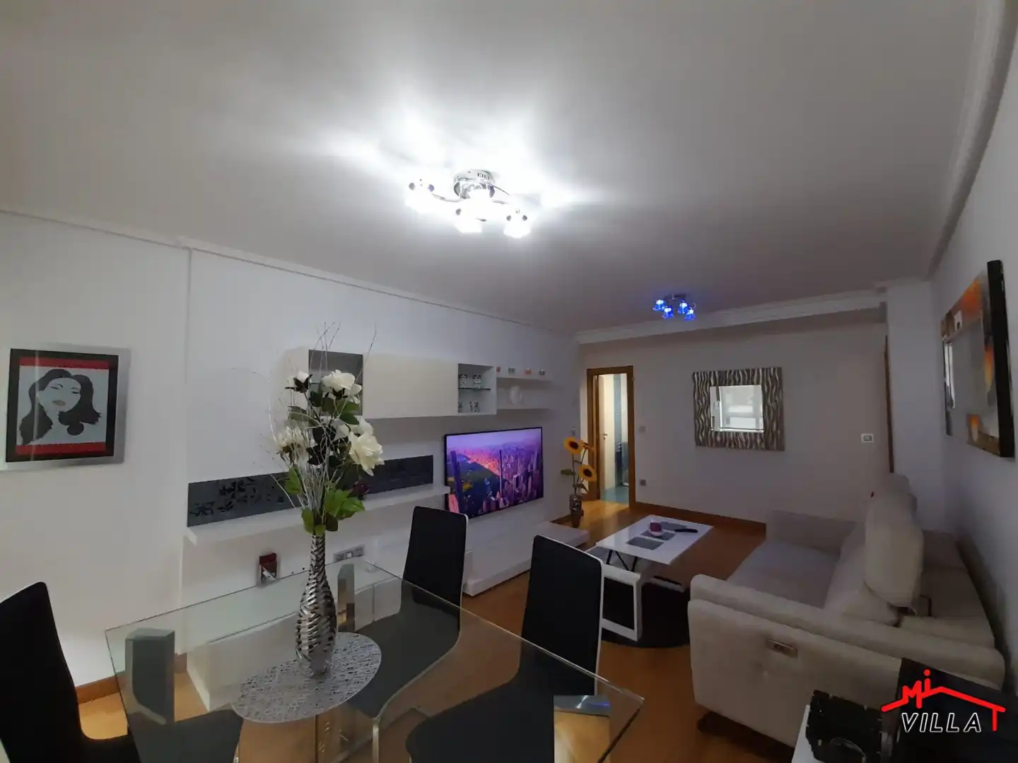 Sala de estar de Piso de alquiler en Bárcena de Cicero con Calefacción, Amueblado y Balcón