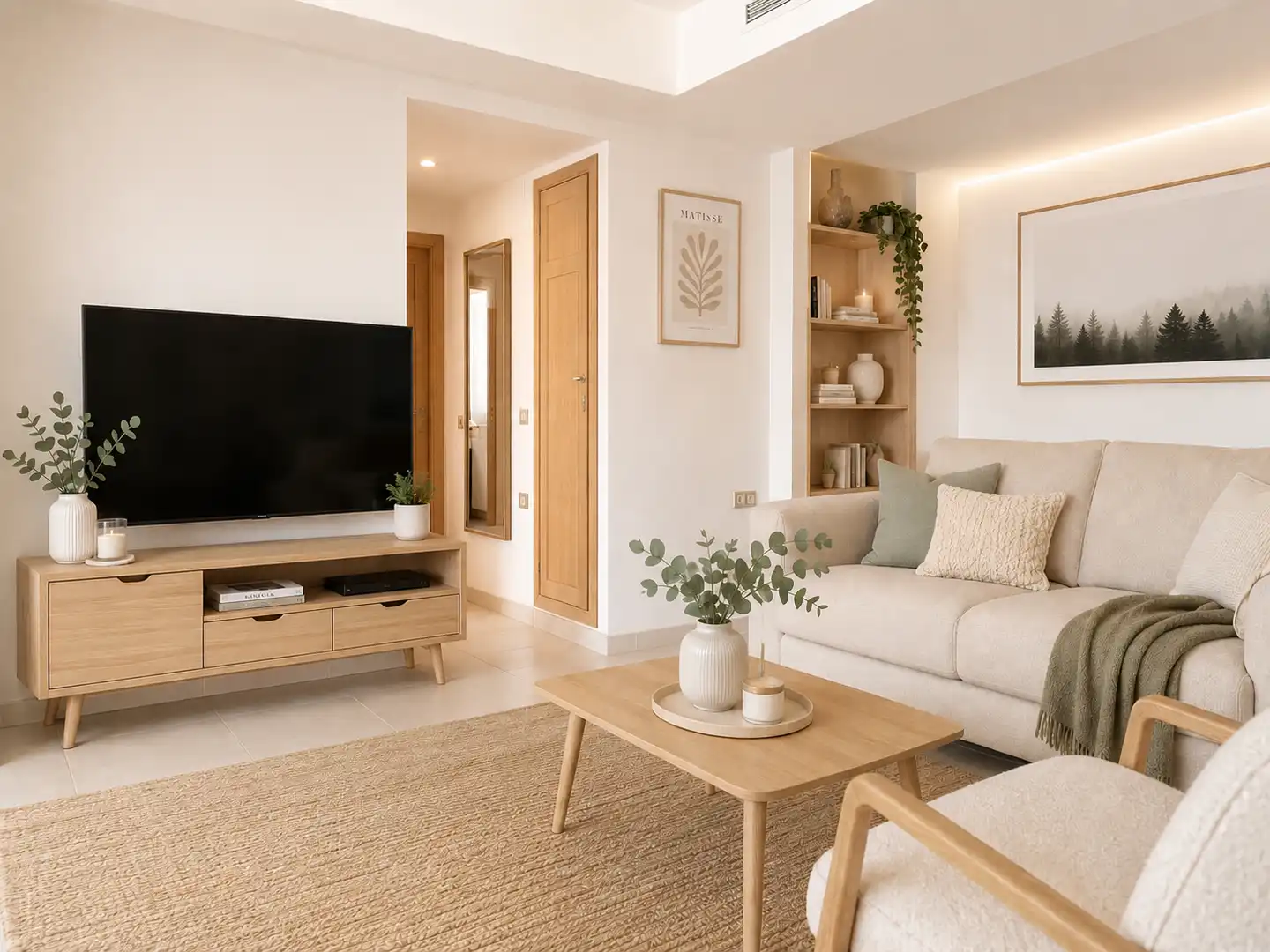Sala d'estar de Apartament en venda en Benalmádena amb Aire condicionat, Calefacció i Terrassa