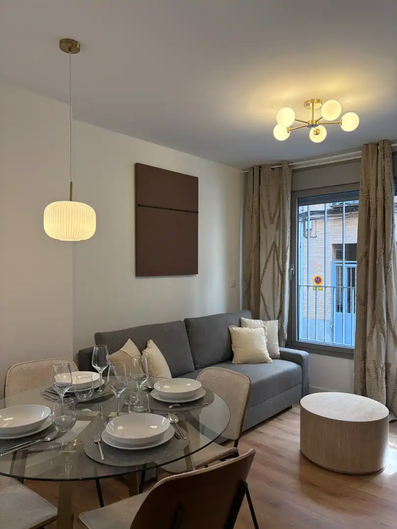 Living room of Flat for rent in Zaragoza  with Air Conditioner and Furnished