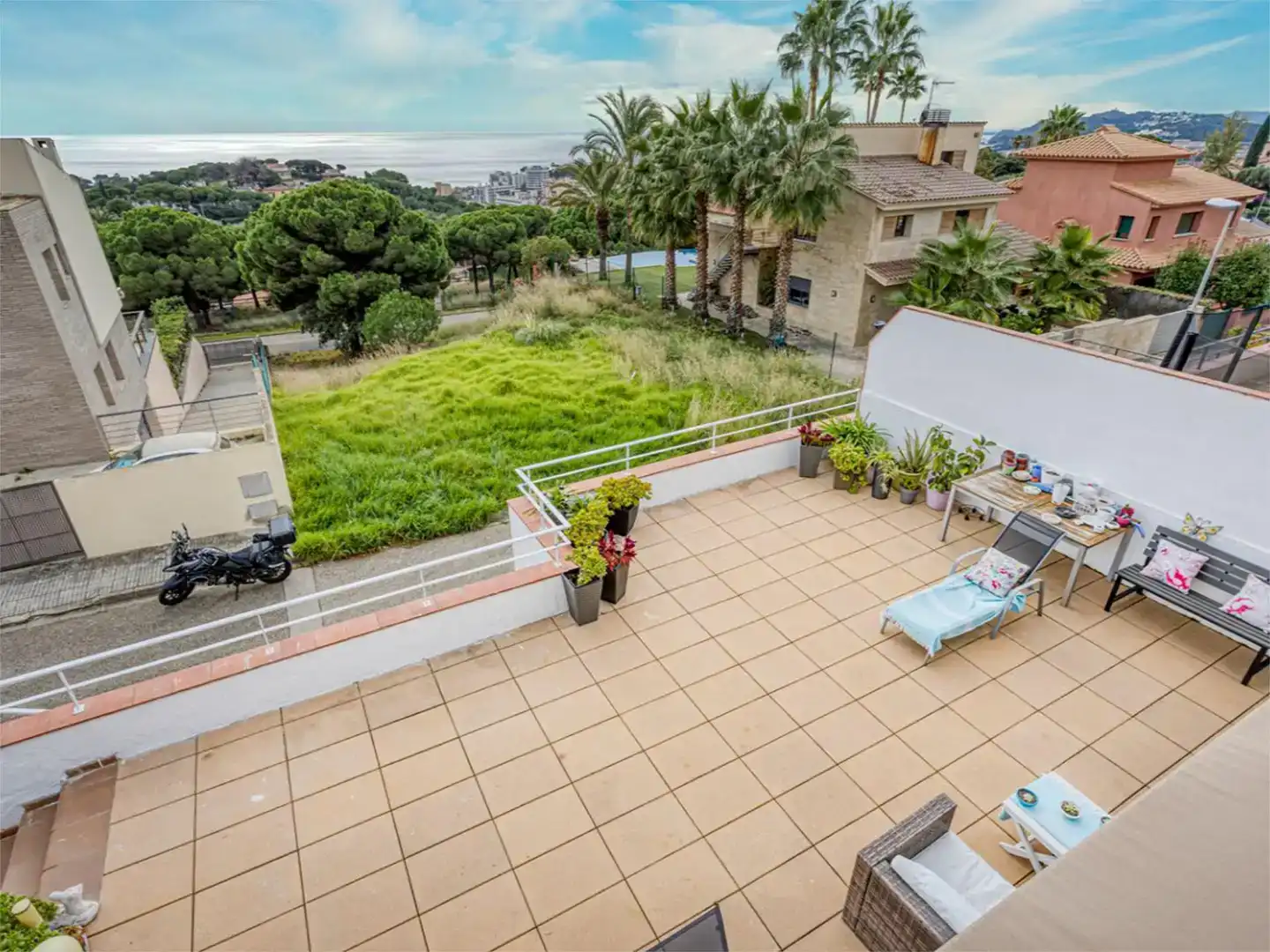Terrace of Flat for sale in Lloret de Mar  with Air Conditioner, Swimming Pool and Balcony