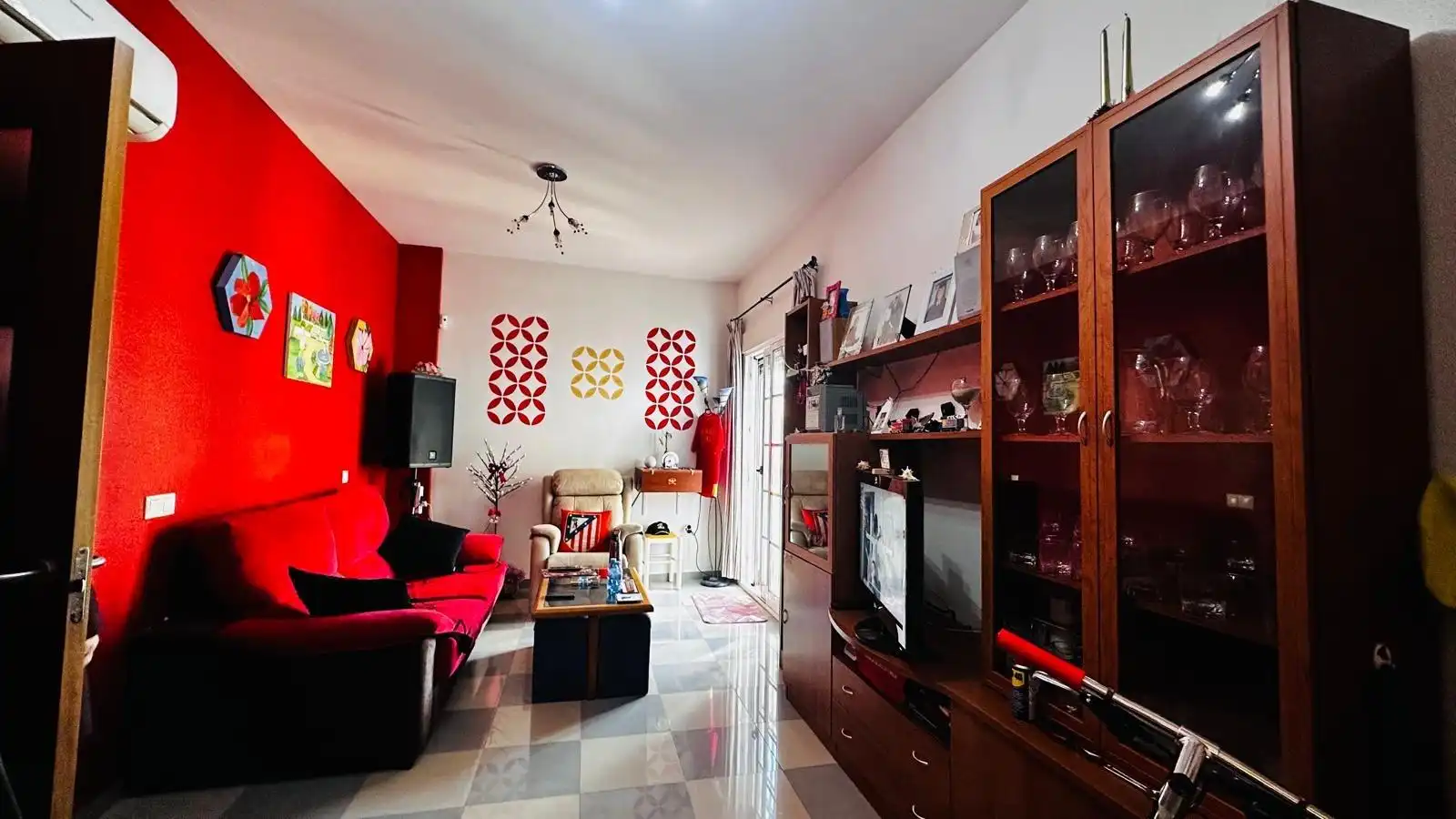 Living room of Flat for sale in Roquetas de Mar  with Air Conditioner, Terrace and Furnished