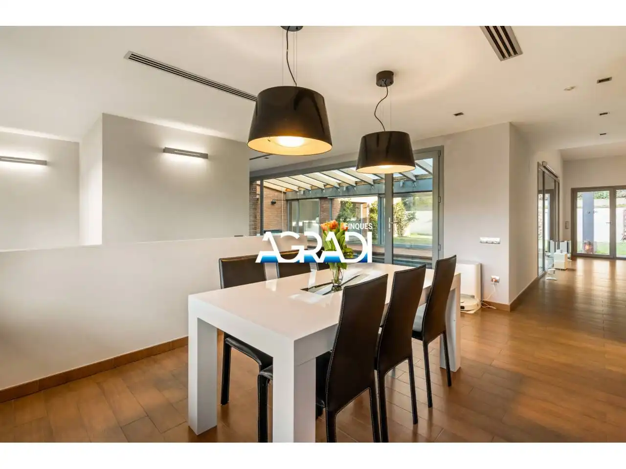 Dining room of Houses for sale in Les Franqueses del Vallès  with Air Conditioner, Heating and Private garden