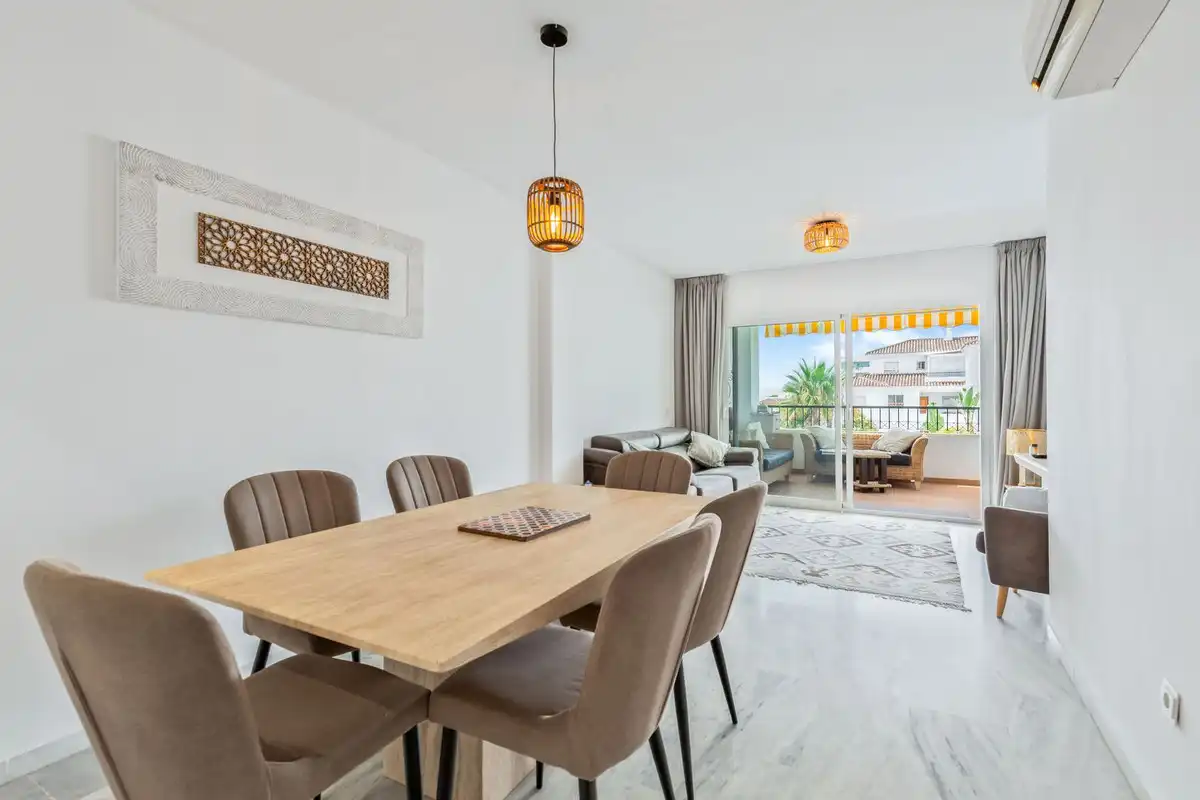 Menjador de Apartament en venda en Mijas amb Aire condicionat, Calefacció i Terrassa