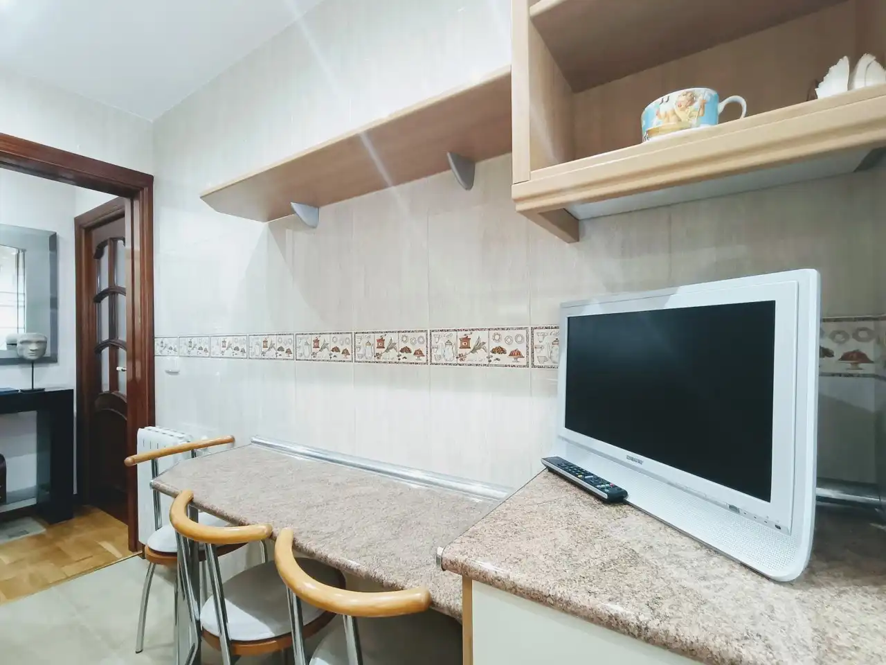 Küche von Wohnung zur Miete in Madrid mit Klimaanlage, Heizung und Parkett