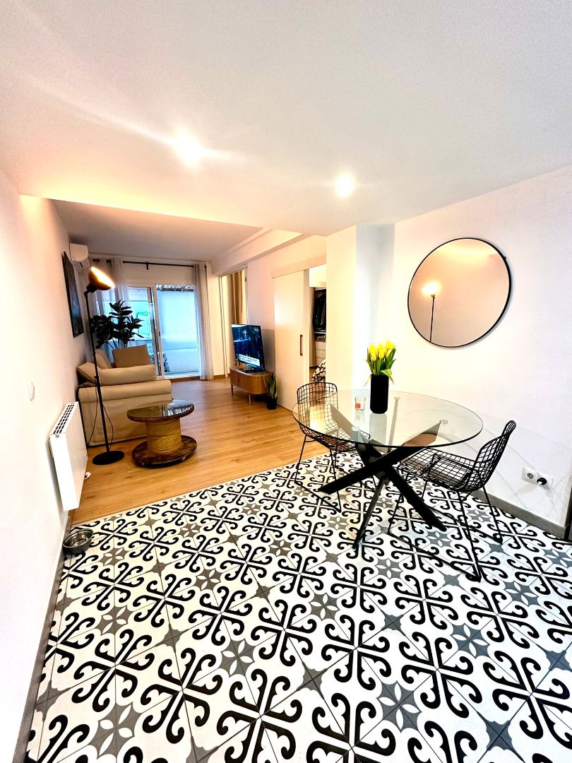 Sala d'estar de Pis de lloguer en  Barcelona Capital amb Aire condicionat, Calefacció i Parquet