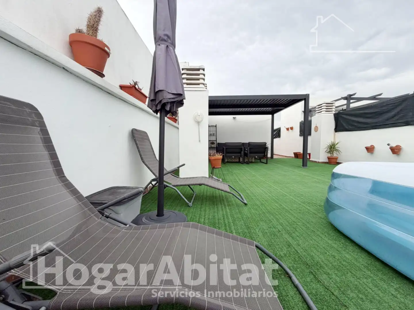 Terrasse von Dachboden zum Verkauf in Vilamarxant mit Klimaanlage und Terrasse