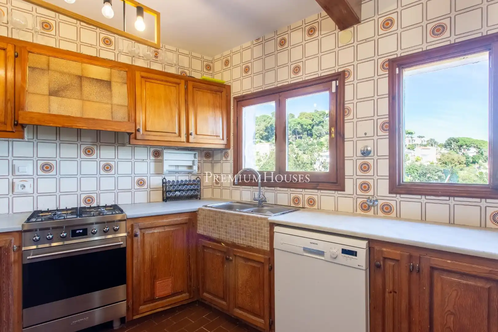 Cocina de Casa o chalet de alquiler en Sant Cebrià de Vallalta con Aire acondicionado, Calefacción y Terraza
