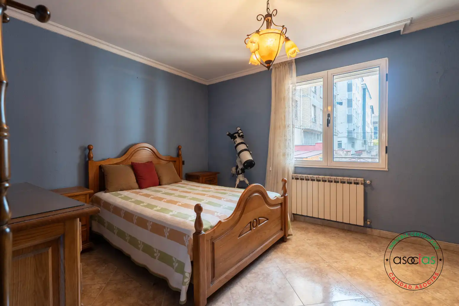 Schlafzimmer von Dachboden zum Verkauf in Gijón  mit Heizung, Parkett und Terrasse