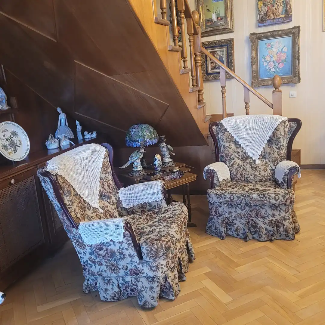 Living room of Duplexes for sale in Madrid  with Heating, Parquet flooring and Terrace