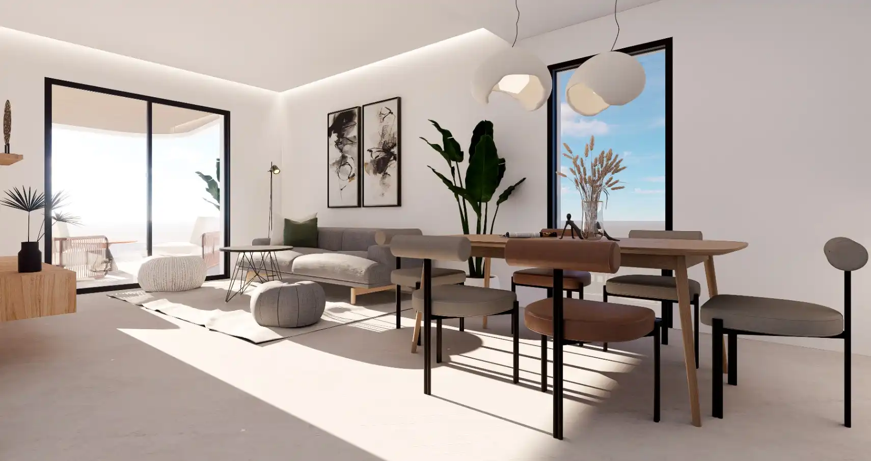 Sala de estar de Apartamento en venta en Finestrat con Aire acondicionado, Calefacción y Jardín privado