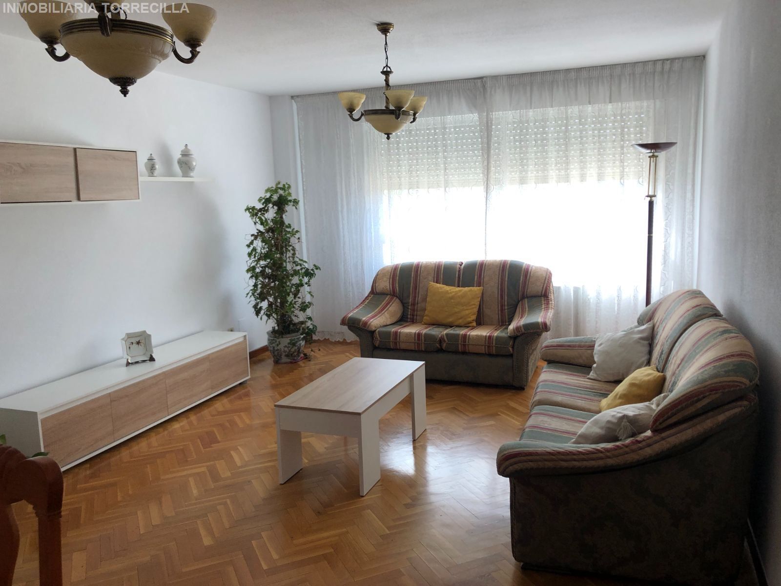 Sala d'estar de Pis de lloguer en Valladolid Capital amb Calefacció, Parquet i Terrassa