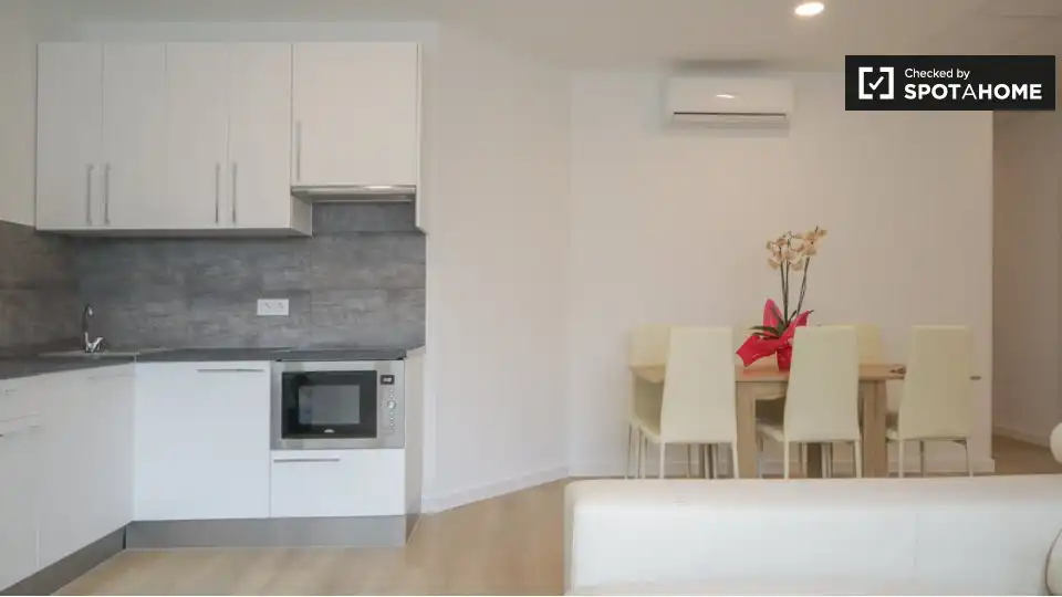 Kitchen of Flat for rent in Madrid  with Air Conditioner, Heating and Furnished