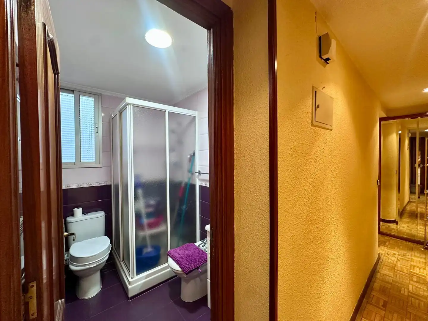 Bathroom of Flat for sale in Madrid  with Heating, Parquet flooring and Balcony
