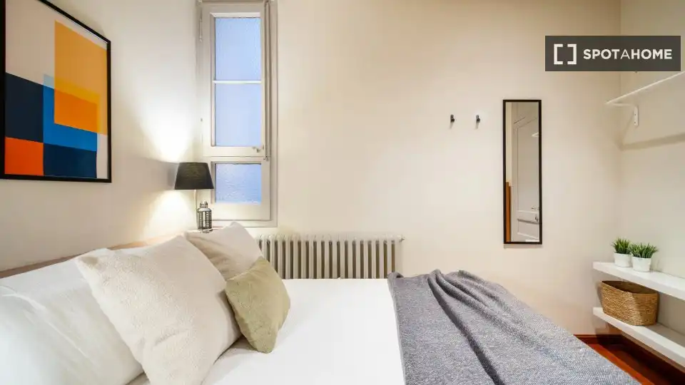 Habitación de Piso para compartir en Barcelona con Aire acondicionado, Calefacción y Amueblado