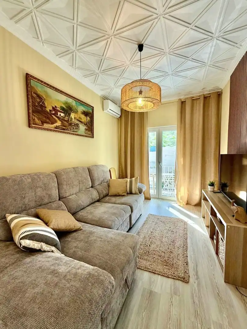 Sala d'estar de Apartament en venda en Alicante / Alacant amb Aire condicionat, Terrassa i Moblat