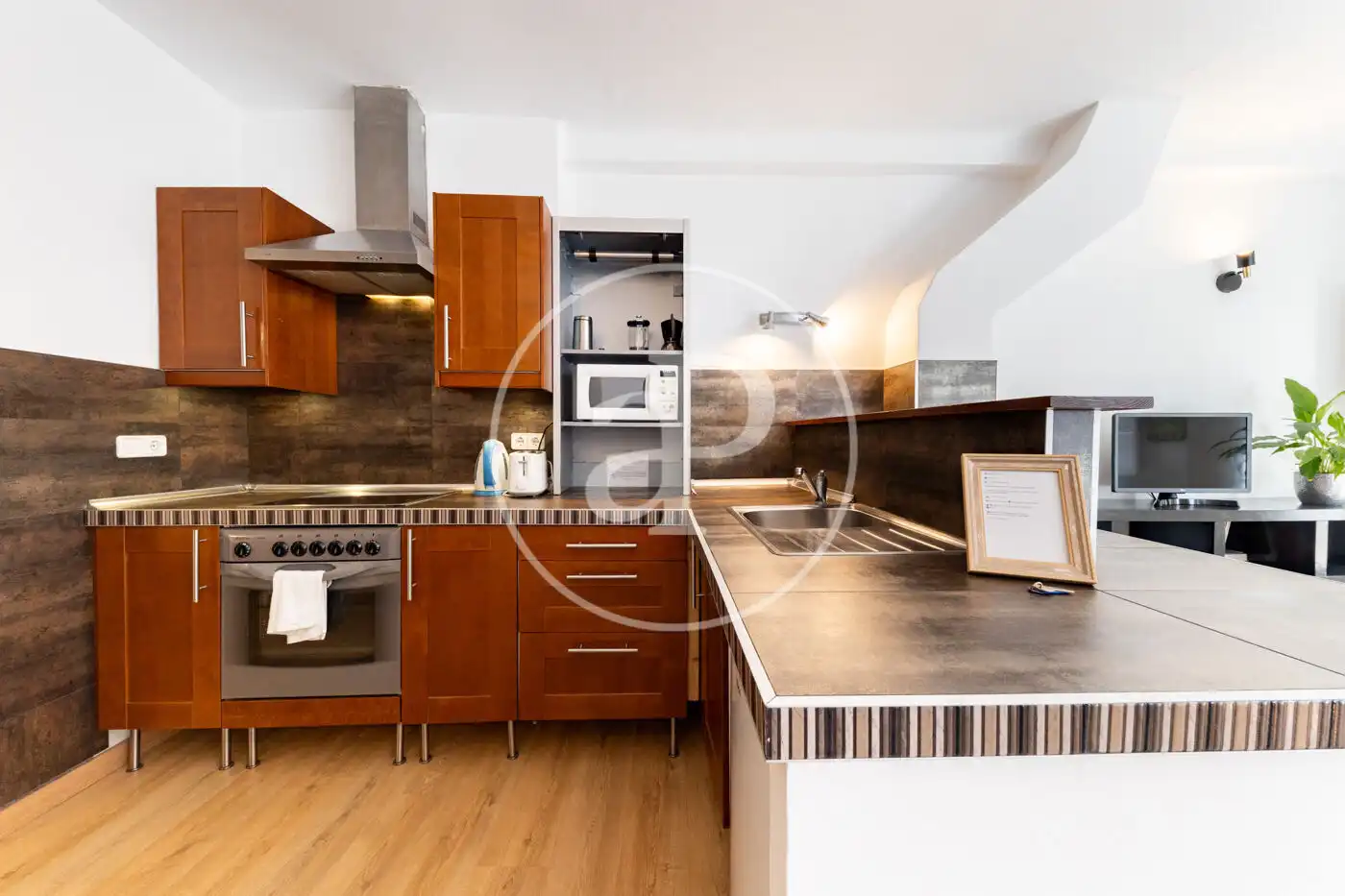 Küche von Wohnung zur Miete in  Palma de Mallorca mit Klimaanlage, Heizung und Terrasse