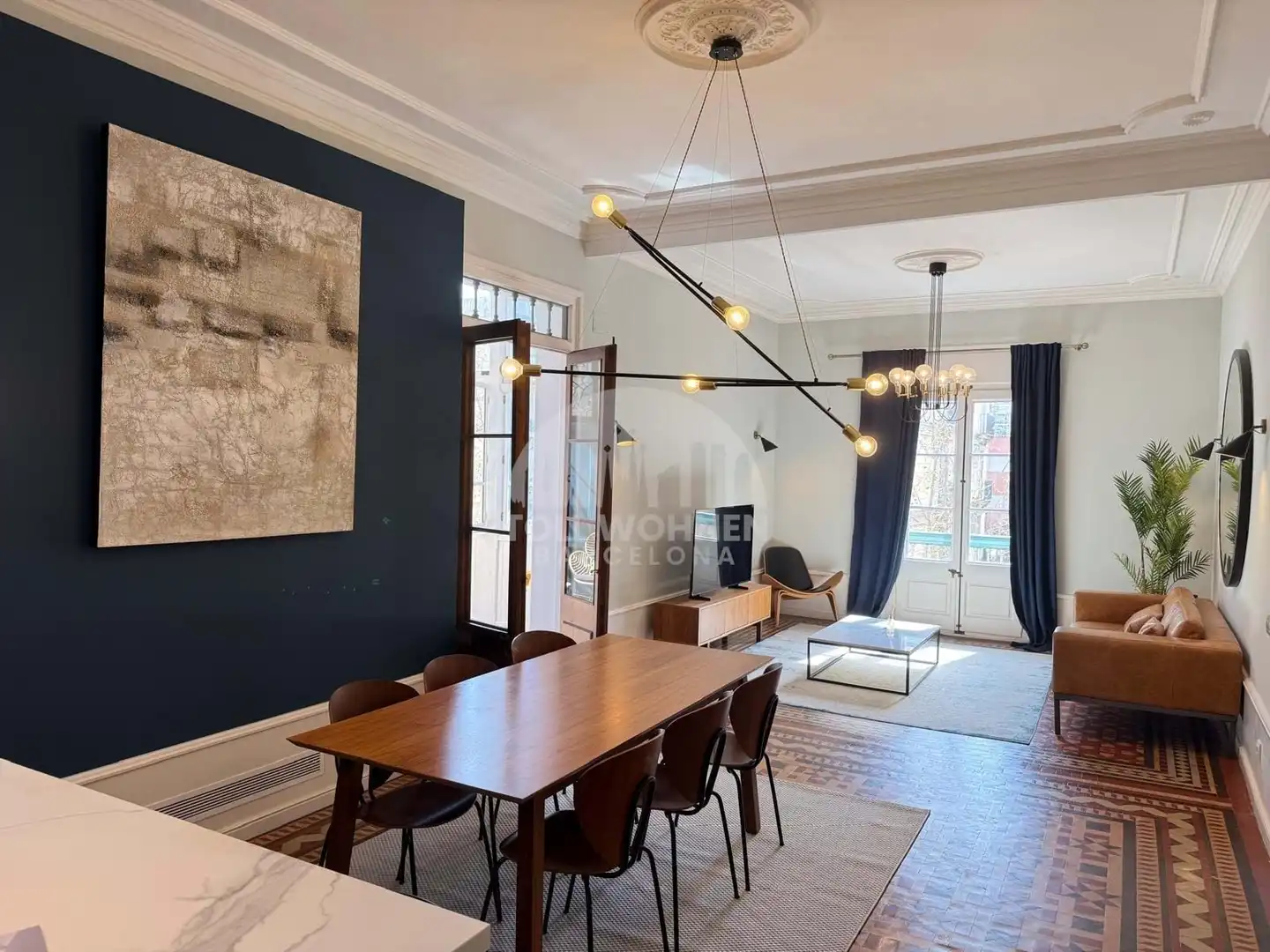 Esszimmer von Wohnung zur Miete in Barcelona mit Klimaanlage, Heizung und Terrasse