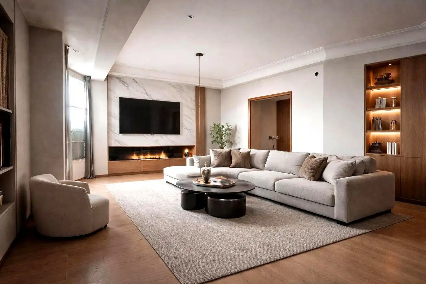 Sala de estar de Piso en venta en Oliva con Balcón