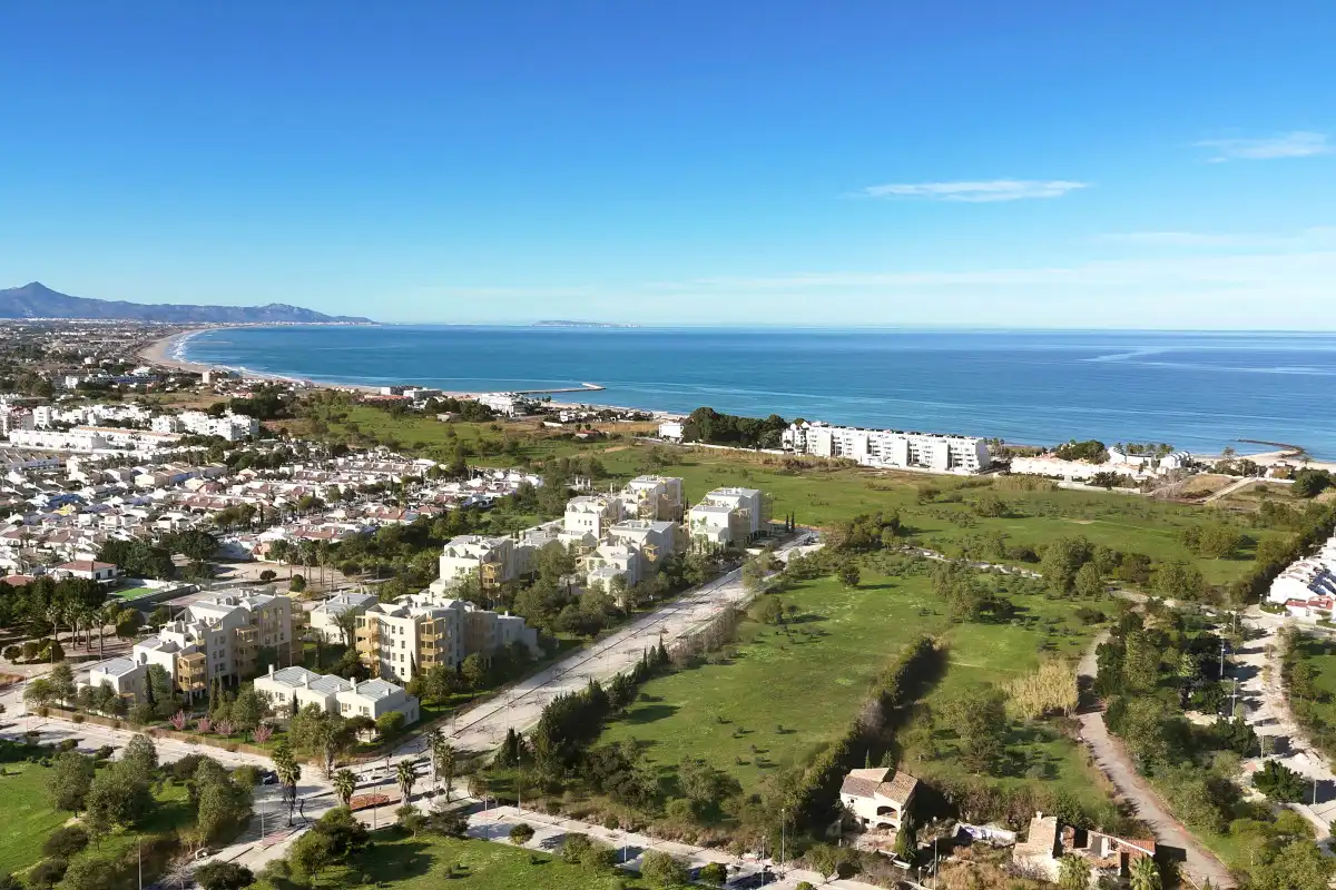 Außenansicht von Dachboden zum Verkauf in El Verger mit Klimaanlage, Terrasse und Schwimmbad