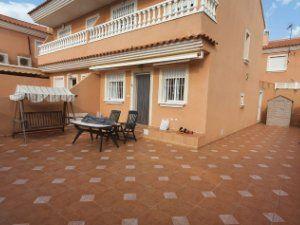 Exterior view of Single-family semi-detached for sale in San Javier  with Air Conditioner, Private garden and Terrace