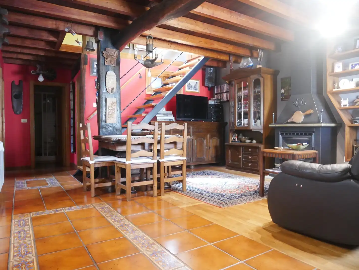 Sala d'estar de Casa adosada en venda en Arrankudiaga / Zollo amb Calefacció i Jardí privat