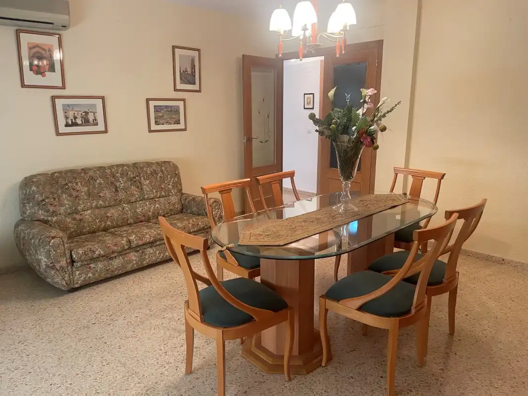 Dining room of Flat for rent in Gandia  with Air Conditioner, Terrace and Furnished