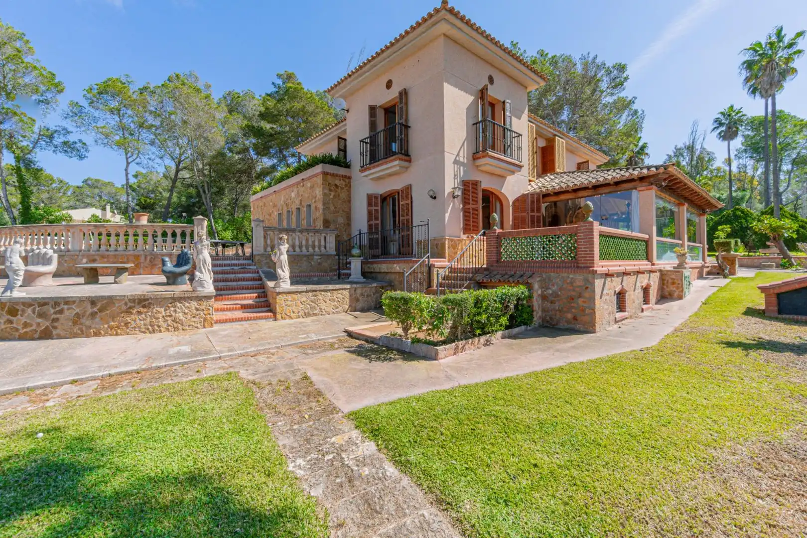 Außenansicht von Country house zum Verkauf in  Palma de Mallorca mit Klimaanlage, Privatgarten und Terrasse