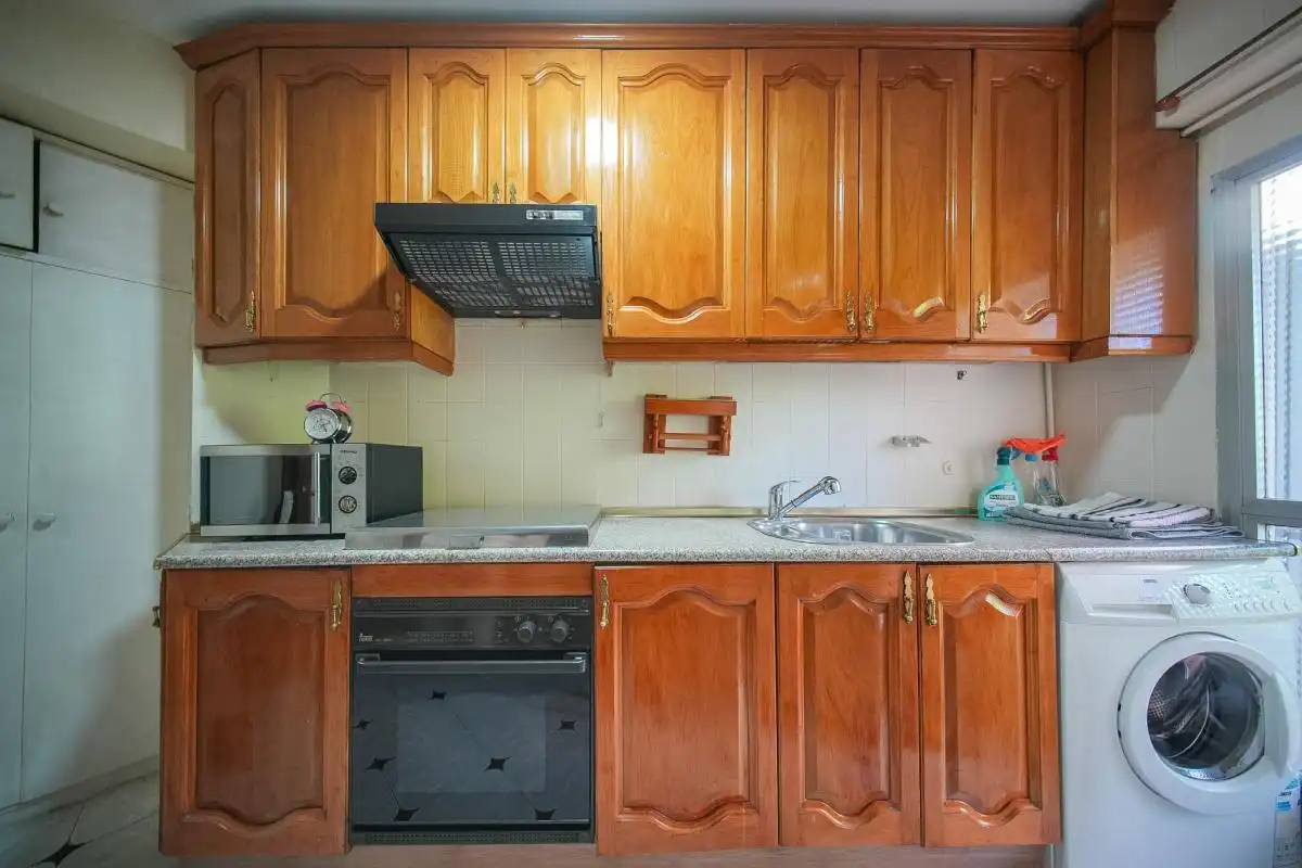 Kitchen of Flat for sale in Madrid  with Heating, Private garden and Terrace