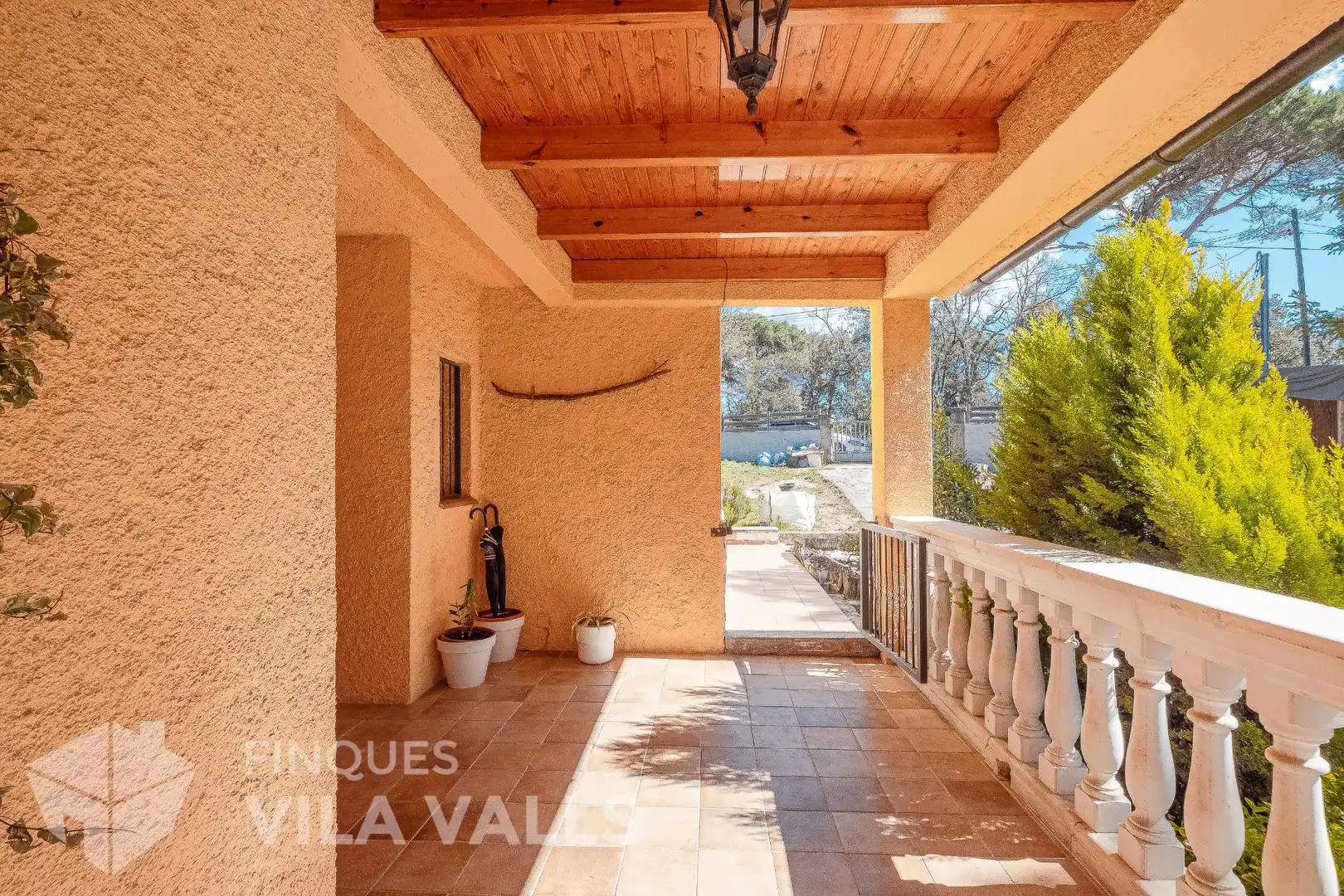 Terrassa de Casa o xalet en venda en Sant Quirze Safaja amb Jardí privat, Parquet i Terrassa