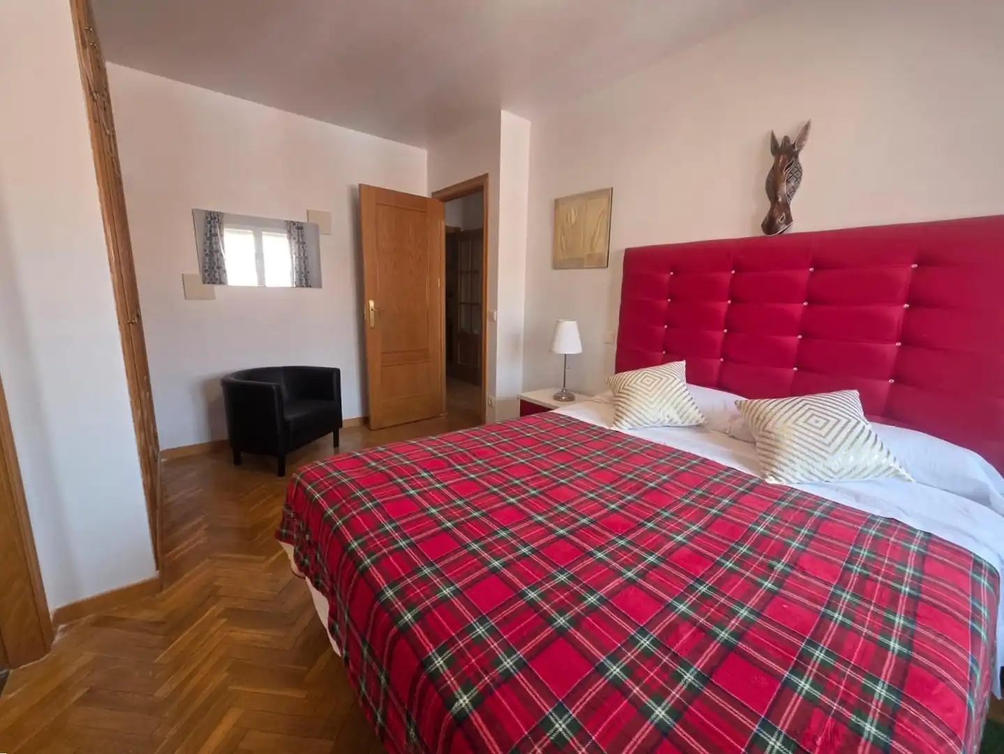 Schlafzimmer von Wohnung zur Miete in Ávila mit Heizung, Parkett und Terrasse
