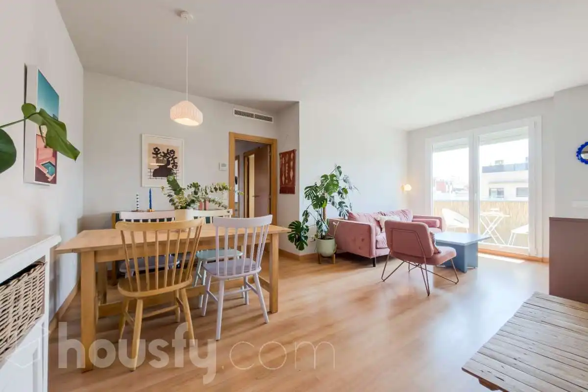 Sala de estar de Piso en venta en Badalona con Aire acondicionado, Calefacción y Terraza