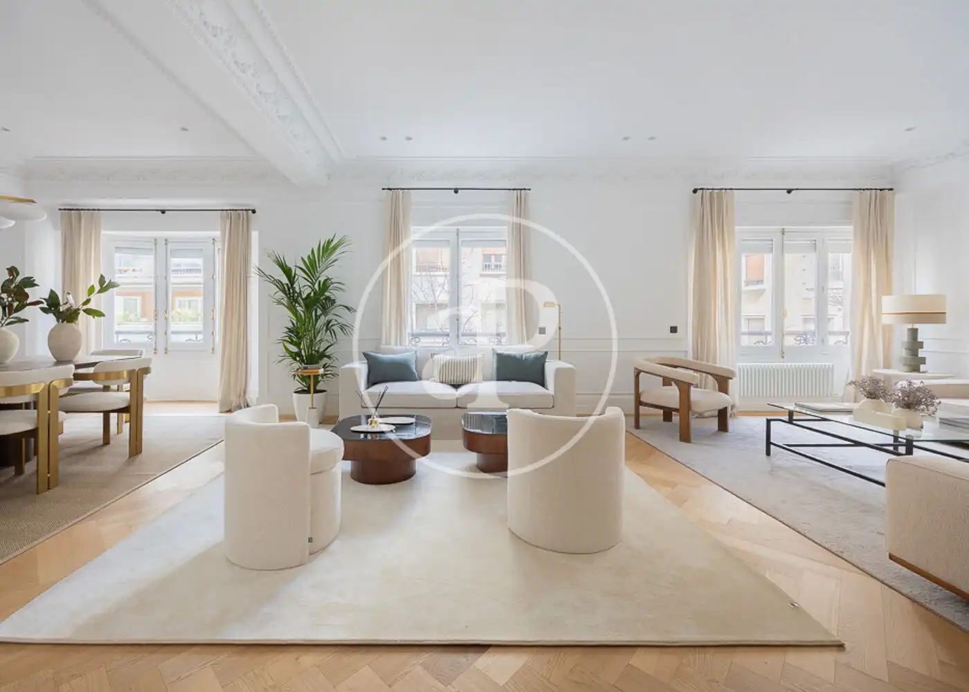 Wohnzimmer von Wohnung zum Verkauf in Madrid mit Klimaanlage, Heizung und Terrasse