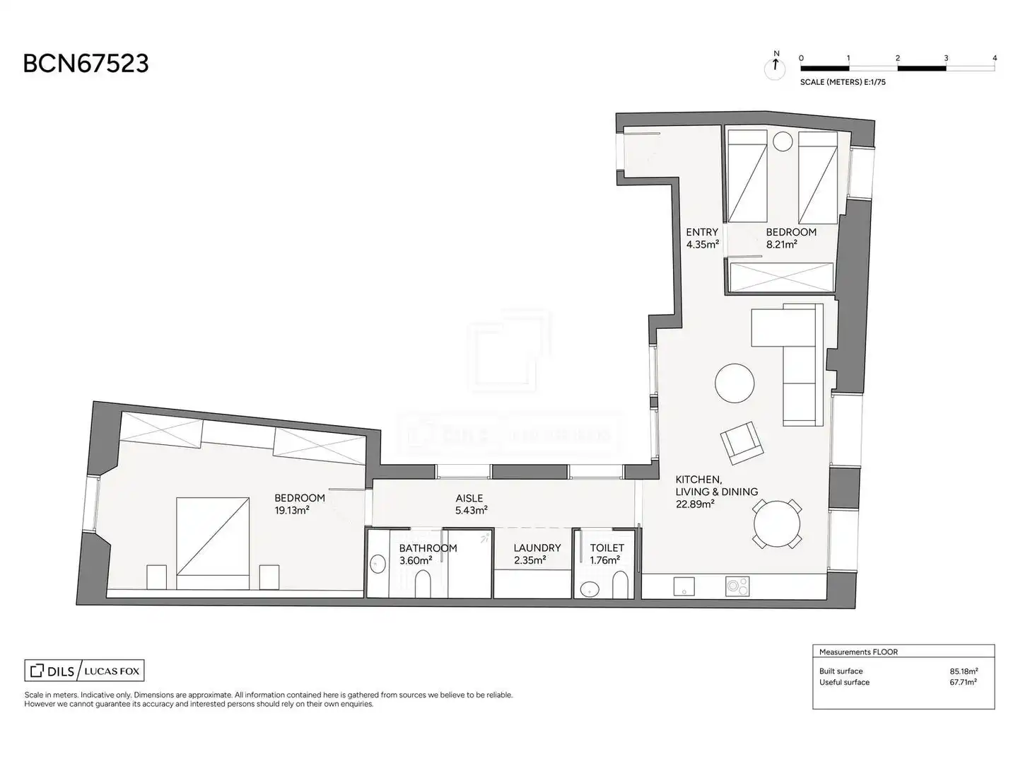 Flat for sale in Barcelona  with Air Conditioner, Terrace and Furnished