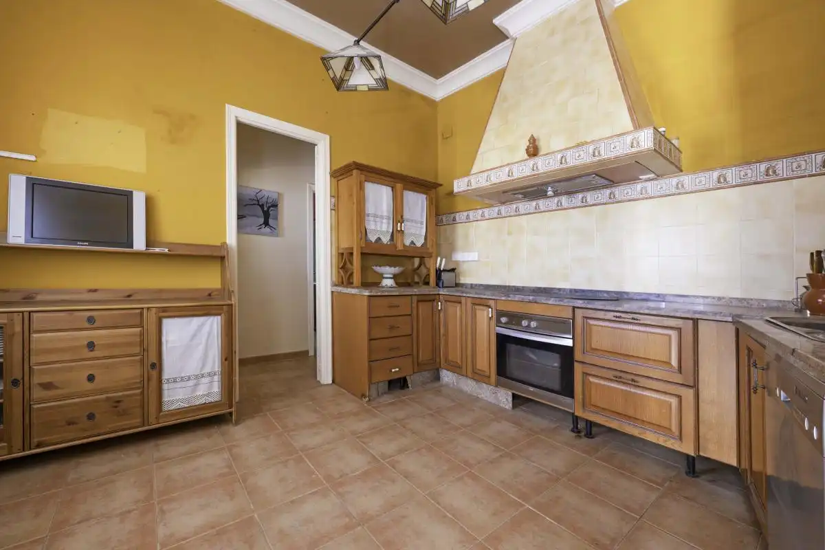 Cocina de Casa adosada en venta en Villanueva del Ariscal con Aire acondicionado, Calefacción y Terraza