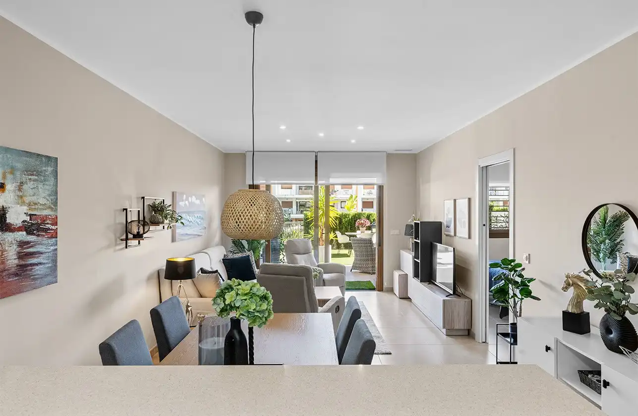 Sala d'estar de Apartament en venda en Orihuela amb Aire condicionat, Calefacció i Jardí privat
