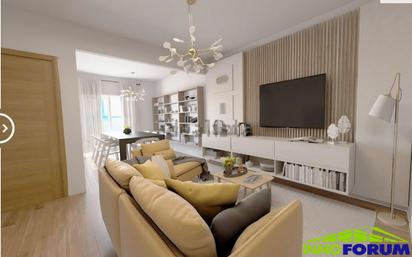 Living room of Flat for sale in A Coruña Capital   with Heating, Terrace and Alarm