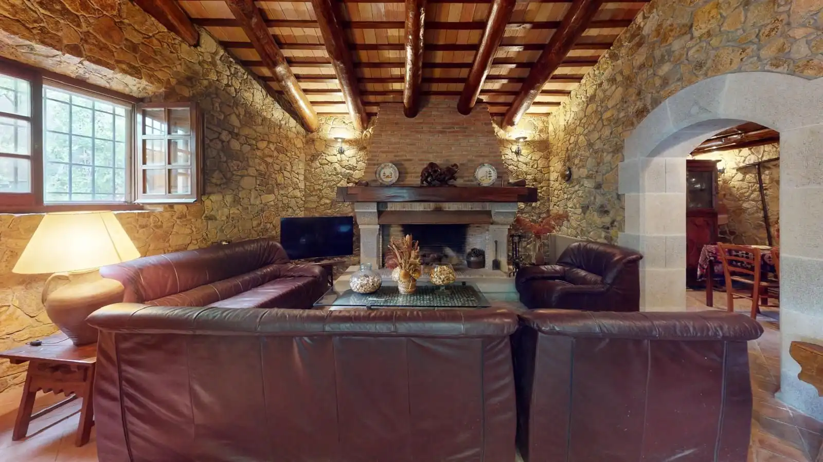 Sala de estar de Casa o chalet en venta en Santa Cristina d'Aro con Calefacción, Jardín privado y Terraza