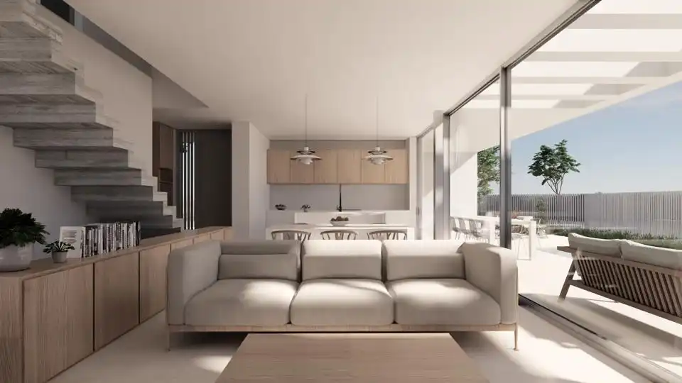 Sala d'estar de Casa o xalet en venda en Cambrils amb Aire condicionat, Calefacció i Jardí privat